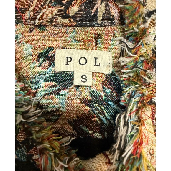 POL Goblincore Military Tapestry Jacket Women Sz S Fairy Grunge Avant Apocalypse - Picture 7 of 9